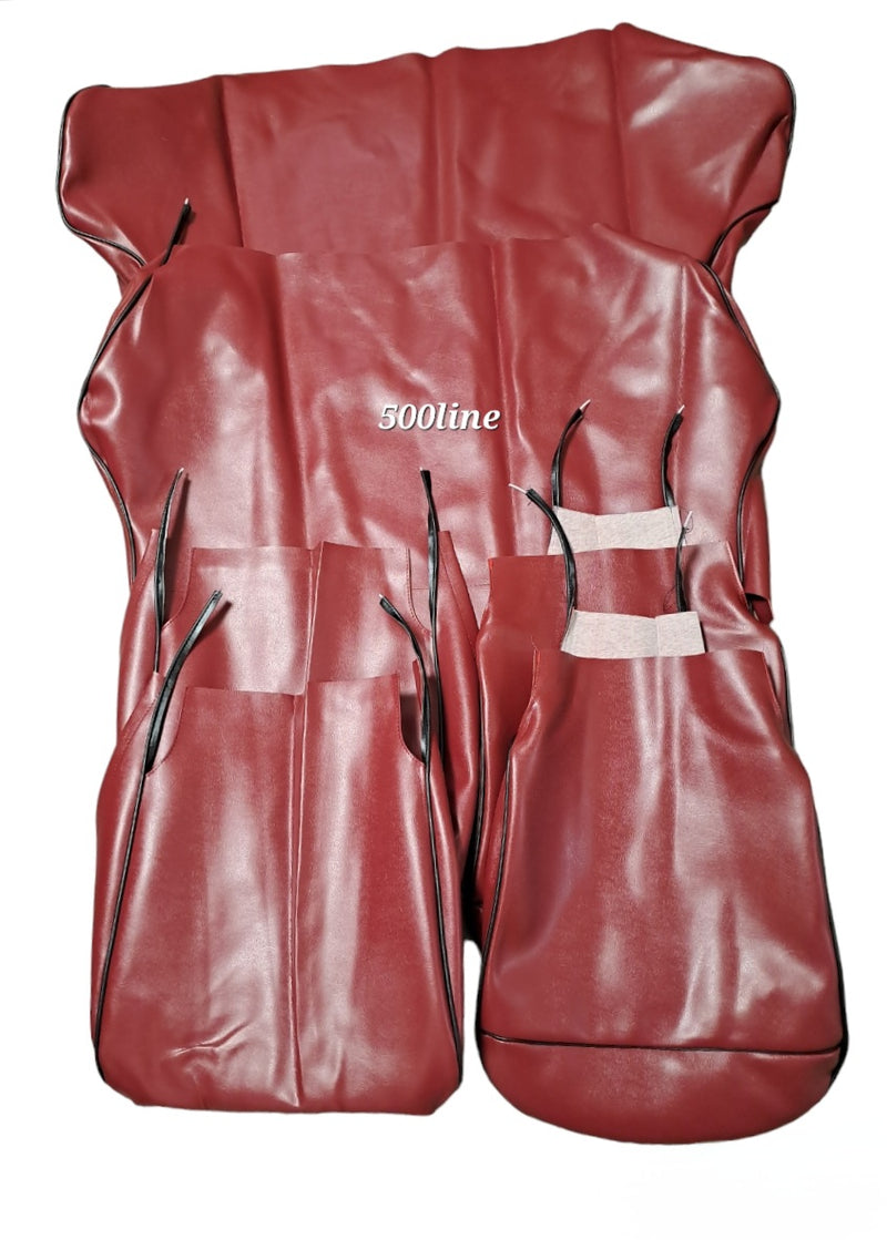 Kit housses de siège bordeaux Fiat 500 F d'époque haute qualité