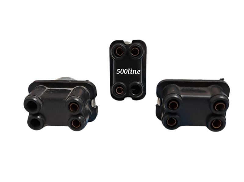 Kit 3 interruttori cruscotto ghiere cromate Fiat 500 F e Giardiniera connettori tondi