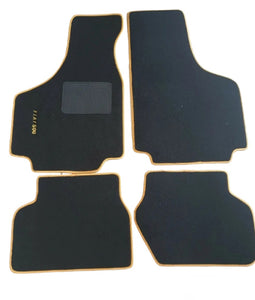 Kit tappetini in moquette bordo giallo Fiat 500 epoca – 500line