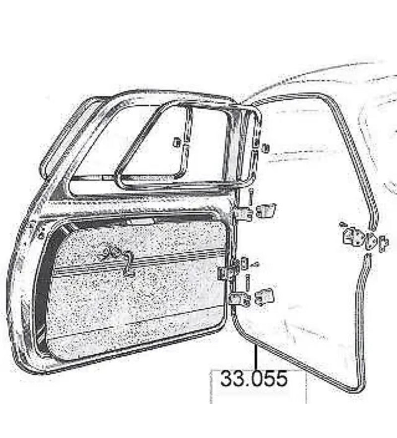 Guarnizione contorno Portiera Destra Fiat 500 D N
