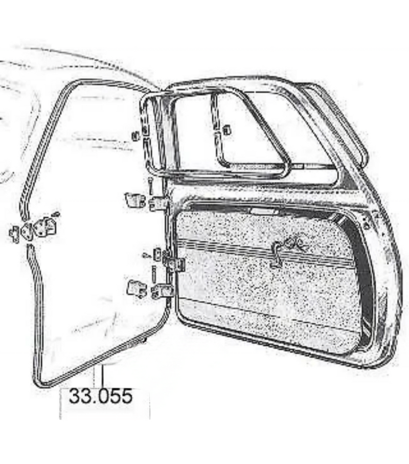 Fiat 500 DN Left Door Contour Seal