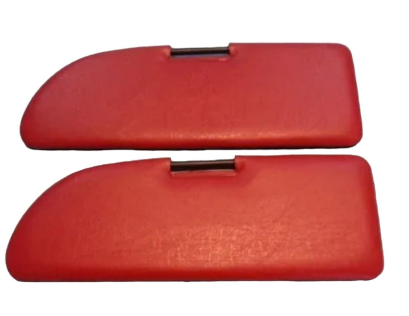 Pareja de parasoles Fiat 500 F L R Giard., color rojo