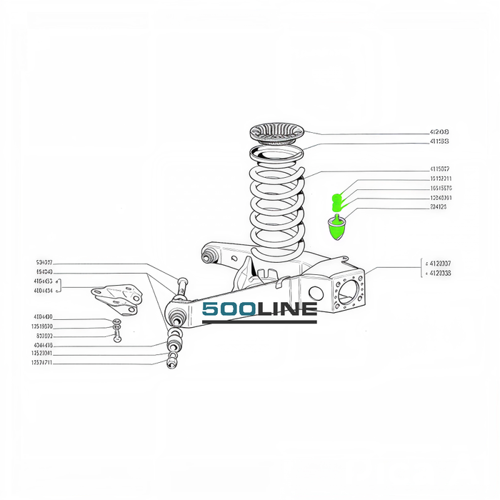 Coppia tamponi Fine corsa posteriore Fiat 126 alta qualità
