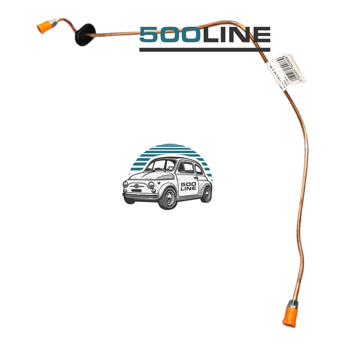 Tubo freno in rame sagomato anteriore sinistro per Fiat 126, ricambio compatibile con impianto frenante originale