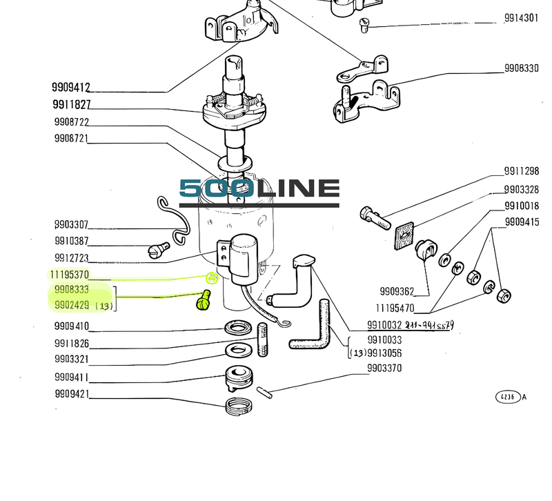 Vite bloccaggio condensatore Fiat 500 N F L R 126 con rondella spaccata disegno spinteroeno alta qualita'