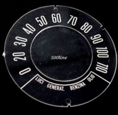 Glass for speedometer odometer instrument scale 110 km/h Fiat 500 D