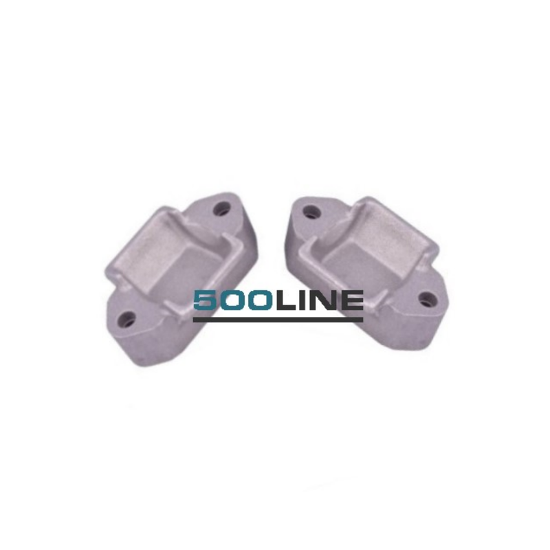 Par de soportes superiores para alojamiento de tope de ballesta Fiat 500 126 de época