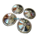 kit 4 coppe ruota cerchio Fiat 500 F acciaio cromato comprese vite coppa 