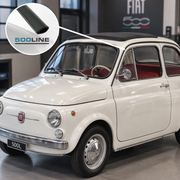 Profilo nero gocciolatoio Fiat 500 e Fiat 126 850  in alluminio, kit 4 metri procedura tutorial