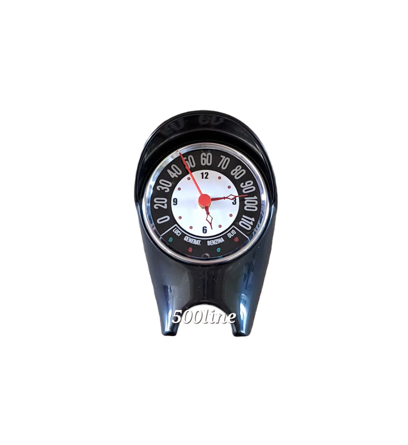 Tafel-/wandklok met tachymeter Fiat 500 zwart