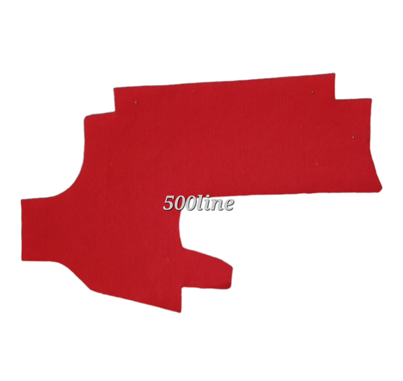 Revestimiento interior de moqueta ROJO para capó delantero de Fiat 500 F L R de época