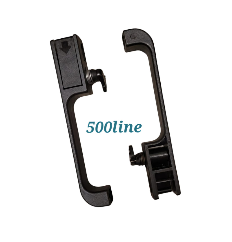 Par de manetas interiores negras Fiat Panda 141 de época