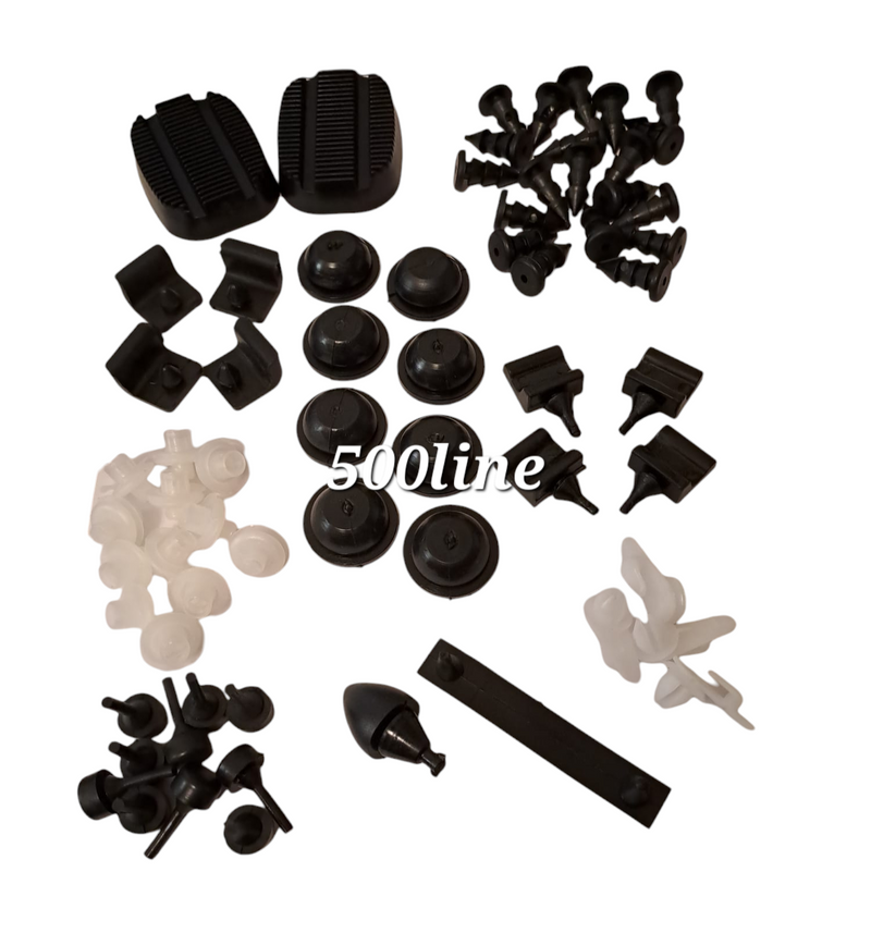 Kit complet de joints en caoutchouc Fiat 500 ancienne, 66 pièces