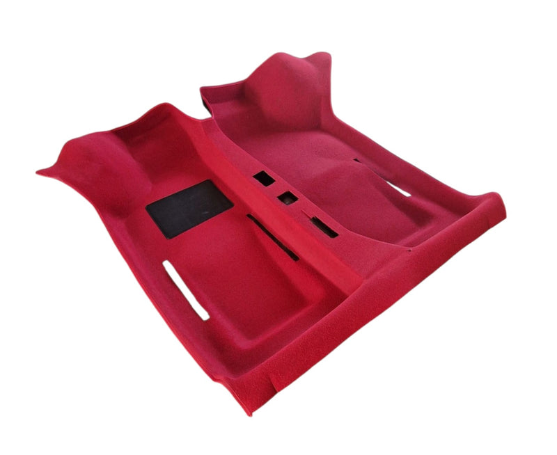 Moquette préformée complète rouge avec 1 tapis de sol Fiat 500, très haute qualité