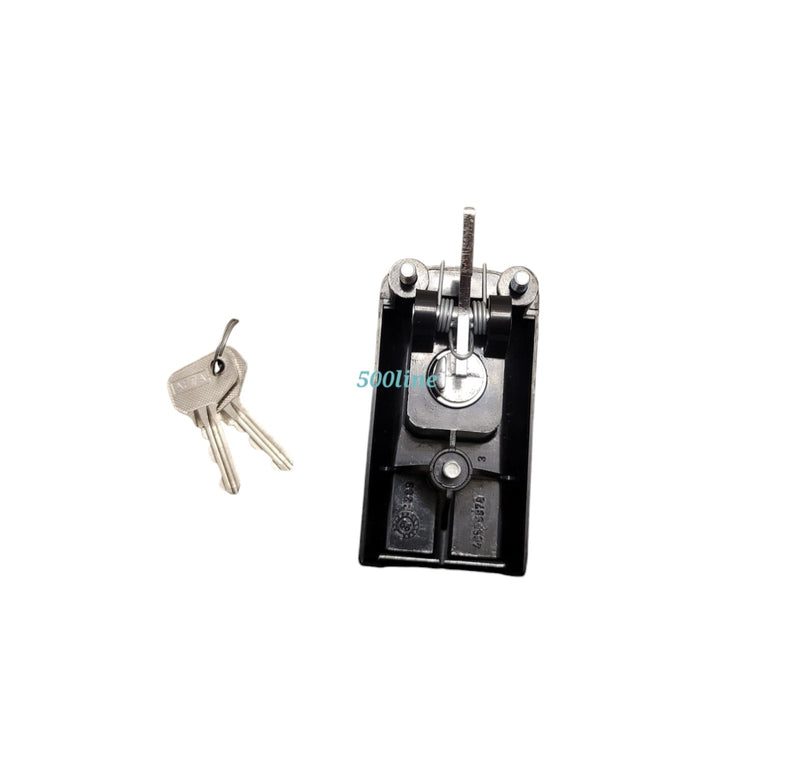 Rear push-button lock in chromed zamak with Fiat 500 NDFLR key