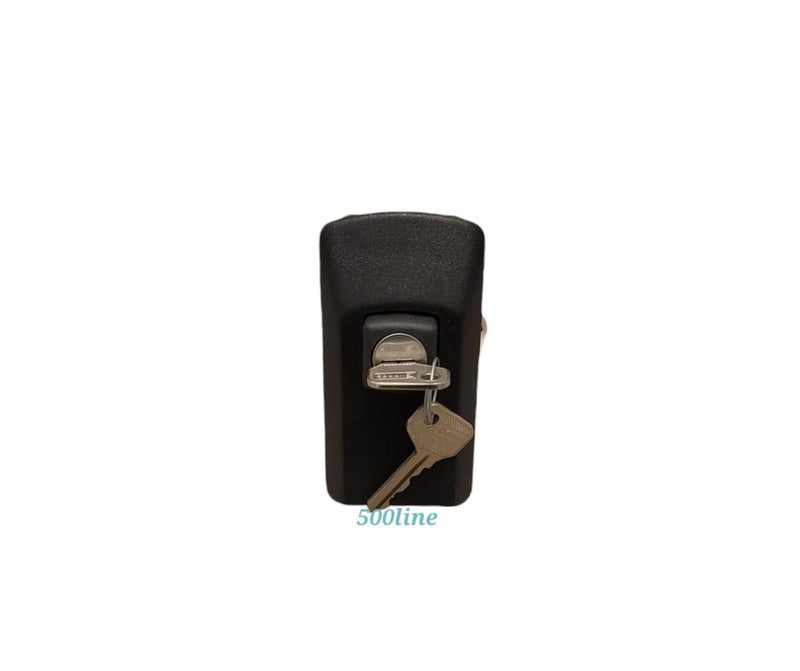Rear push-button lock in chromed zamak with Fiat 500 NDFLR key