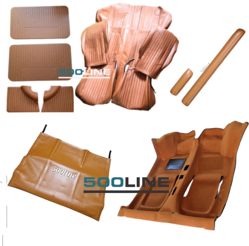 Kit Rivestimenti Ocra Fiat 500 L d'epoca alta qualità pannelli moquette cappotta