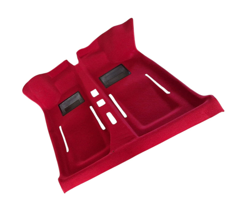 Moqueta preformada completa roja + 2 alfombrillas para Fiat 500, de altísima calidad