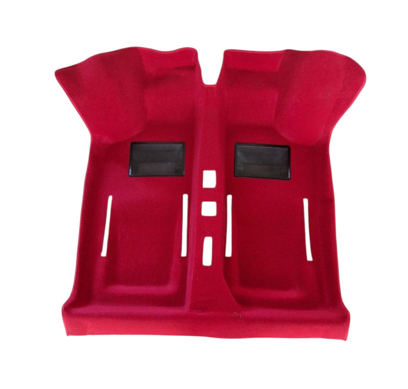Moqueta preformada completa roja + 2 alfombrillas para Fiat 500, de altísima calidad