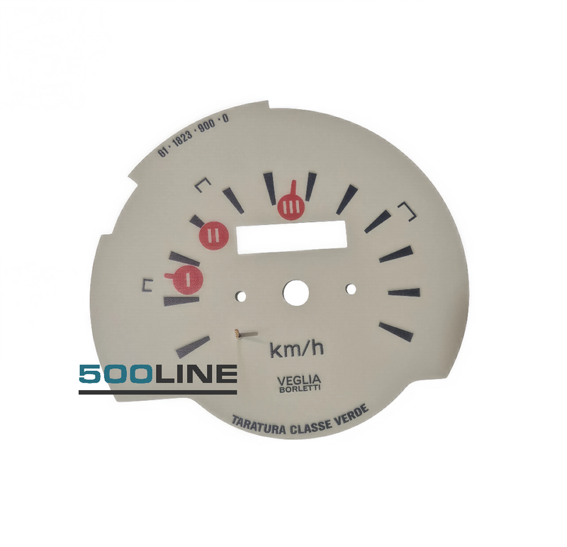 Sfondo per strumento tachimetro contachilometri scala 110 Km/h Fiat 500 D