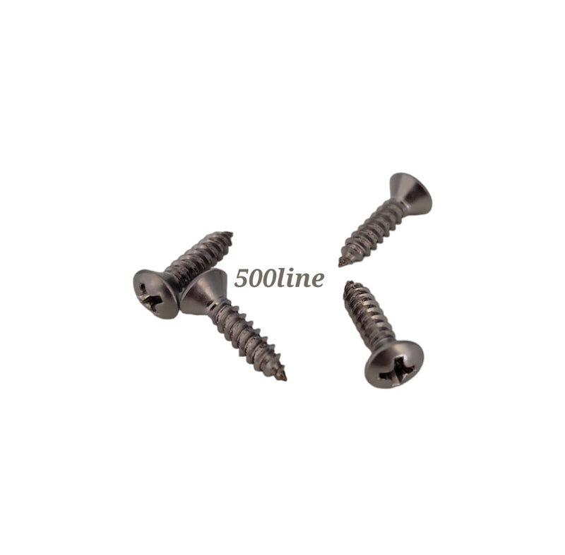 Kit de 4 vis en acier inoxydable pour fixation de plaque d'immatriculation avant sur calandre Fiat 500 F R
