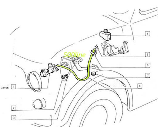Tubo Olio Da Vaschetta A Pompa Freni Fiat 500 F L R Giardiniera