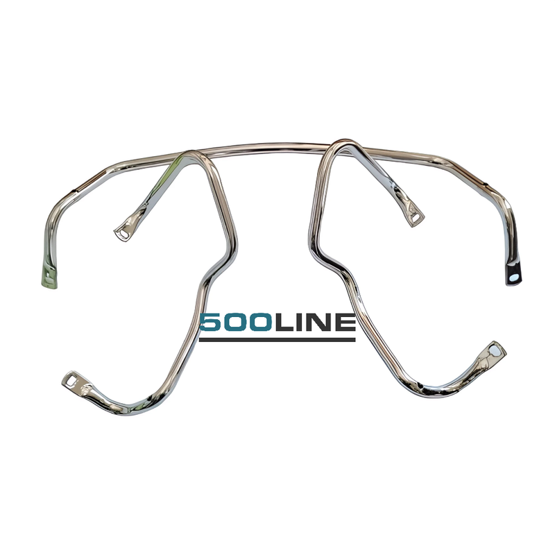 Complete set verchroomde stalen bumperbeugels van hoge kwaliteit voor Fiat 500 L