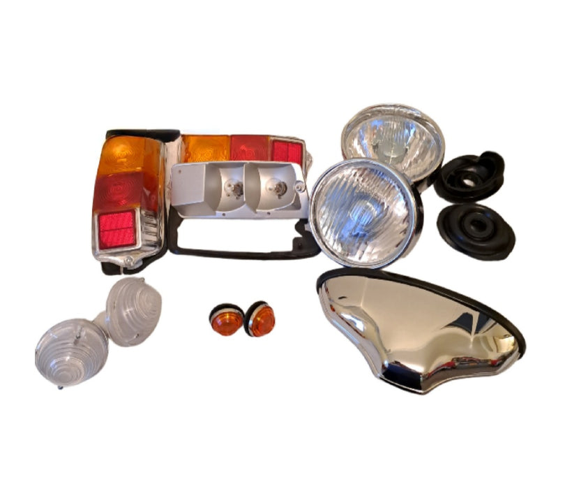 Kit completo fanaleria completo classico Fiat 500 F L R top Fanali anteriori posteriori tutti