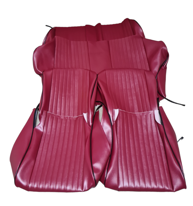 Hoogwaardige bordeauxrode stoelbekledingset voor Fiat 500 L, vintage
