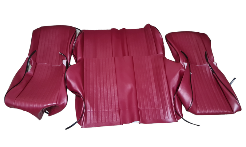 Hoogwaardige bordeauxrode stoelbekledingset voor Fiat 500 L, vintage