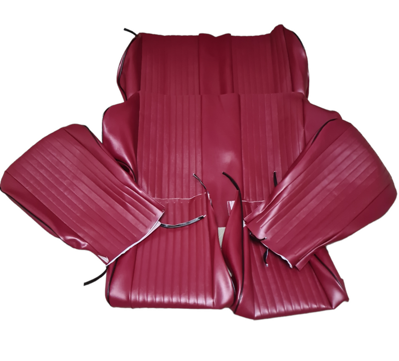 Hoogwaardige bordeauxrode stoelbekledingset voor Fiat 500 L, vintage