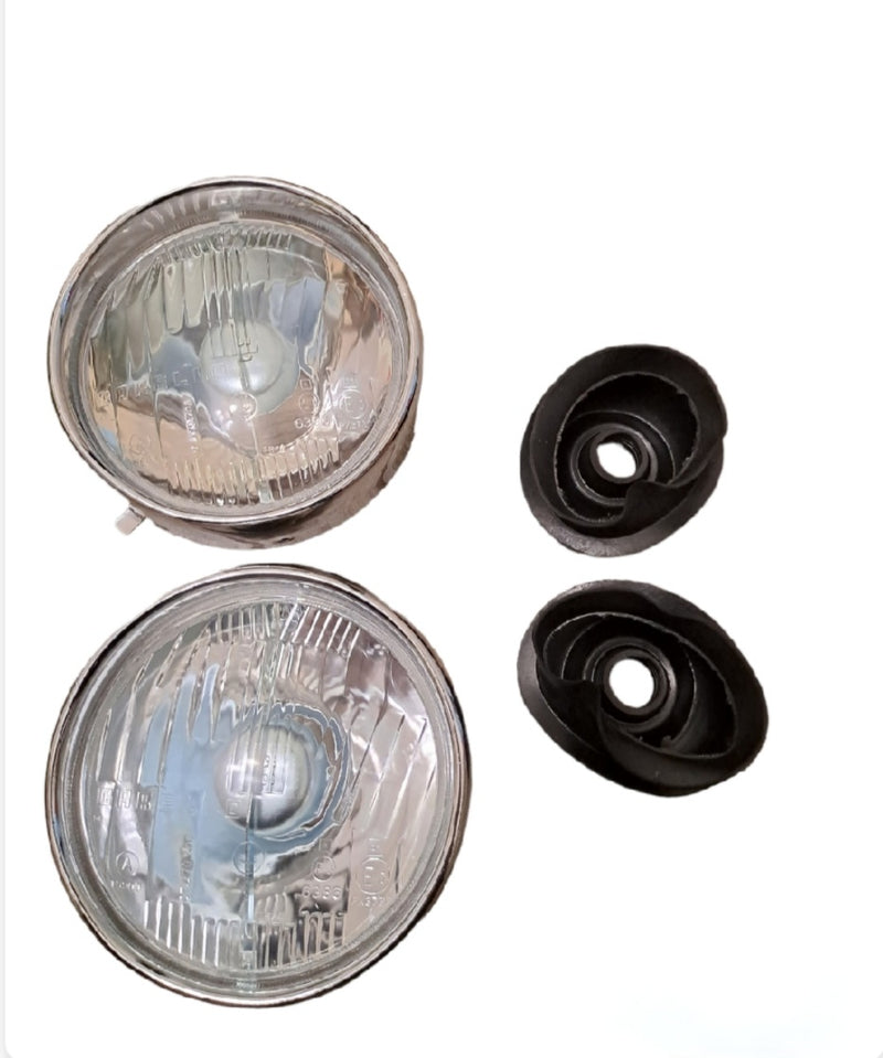 Pareja de faros delanteros principales para Fiat 500 F, L y R