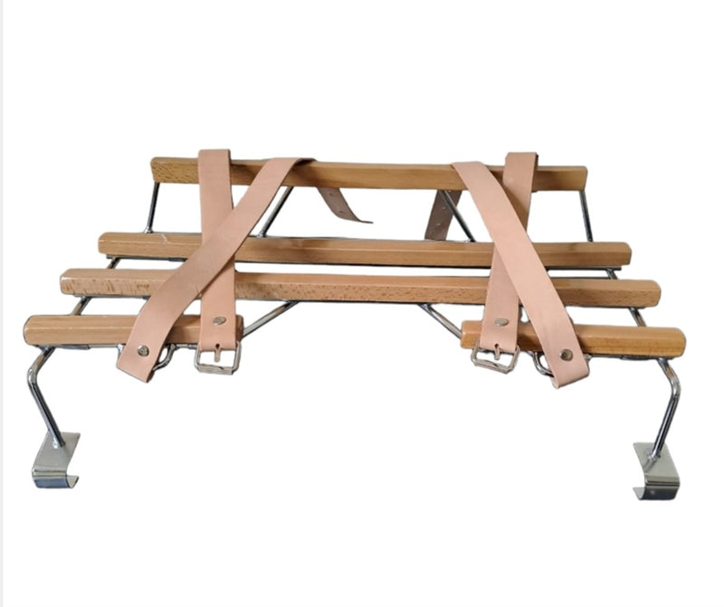 Rear luggage rack in chromed steel and high quality wood Fiat 500 NDFLR epoch