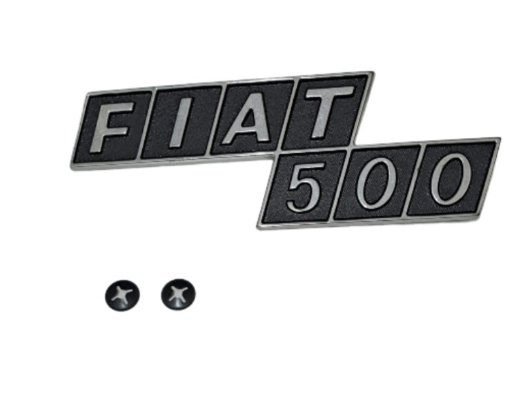 Embellecedor con inscripción trasera de zamak para Fiat 500 F R