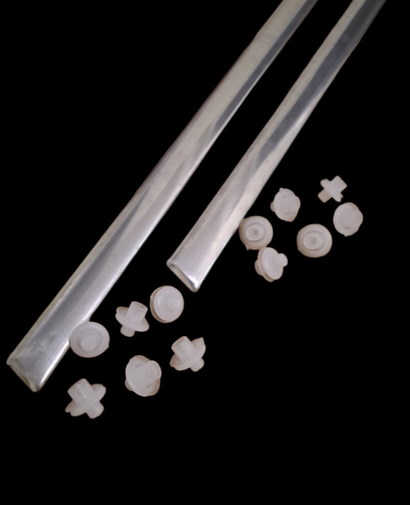 Kit completo de molduras y grapas de fijación para Fiat 500 F L