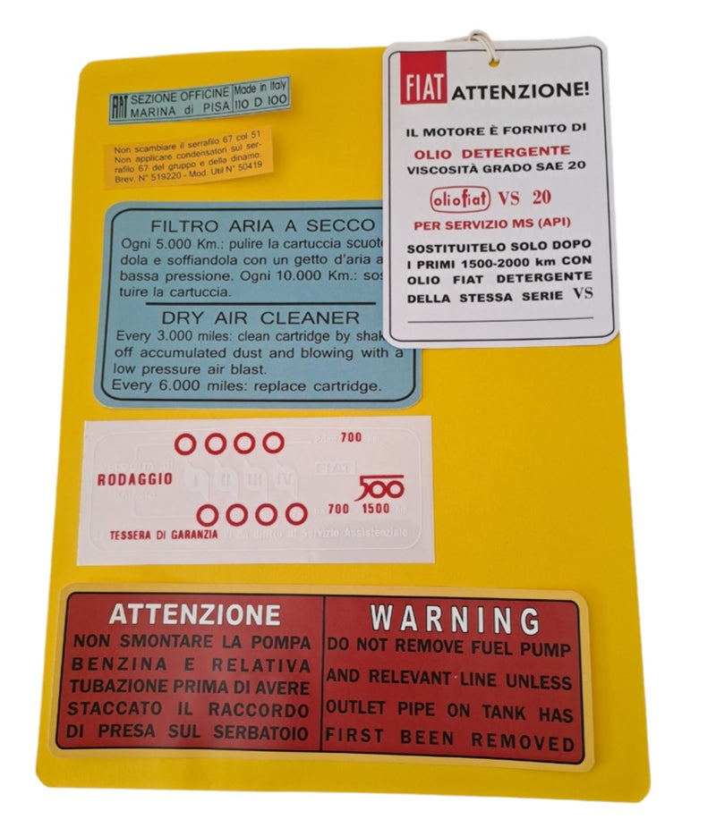 Kit de adhesivos completo Fiat 500 D