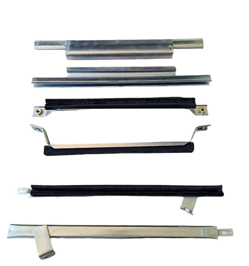Kit completo de guías de cristal bajable para puerta derecha e izquierda Fiat 500 F L R